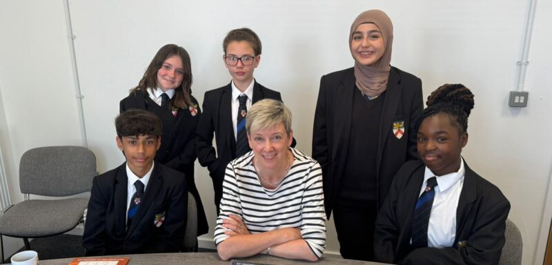 Polly Billington MP during a visit to Hartsdown Academy